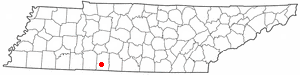 Location of Loretto, Tennessee