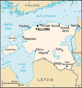 Map of Estonia