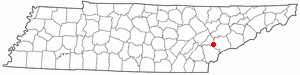 Location of Greenback, Tennessee