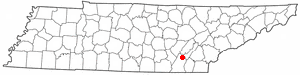 Location of Lakesite, Tennessee