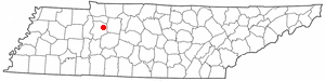 Location of McEwen, Tennessee