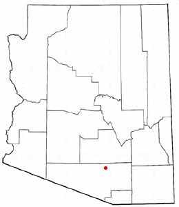 Location of Avra Valley, Arizona