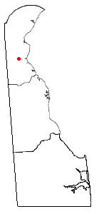 Location of Odessa, Delaware