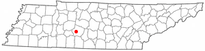 Location of Mount Pleasant, Tennessee