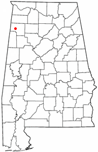 Location of Hamilton, Alabama