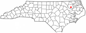 Location of Windsor, North Carolina