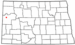 Location of Alexander, North Dakota