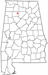 Location of Addison, Alabama