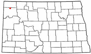 Location of Alamo, North Dakota