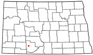 Location of Elgin, North Dakota