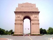 The 42 metre tall India gate, built in memory of the 90,000 Indian soldiers who died during . It was completed in 1931