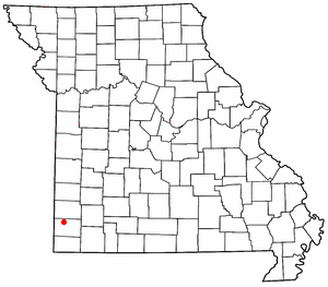 Location of Grand Falls Plaza, Missouri