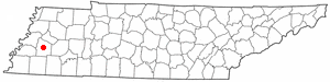 Location of Brownsville, Tennessee