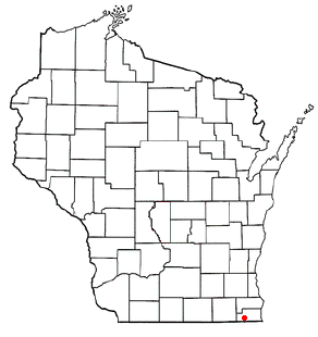 Location of Camp Lake, Wisconsin
