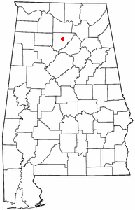 Location of Cullman, Alabama