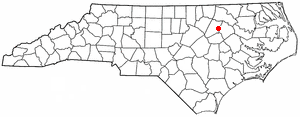 Location of Rocky Mount, North Carolina