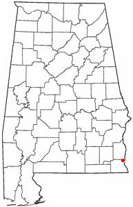 Location of Columbia, Alabama
