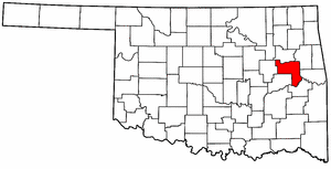 Image:Map of Oklahoma highlighting Muskogee County.png