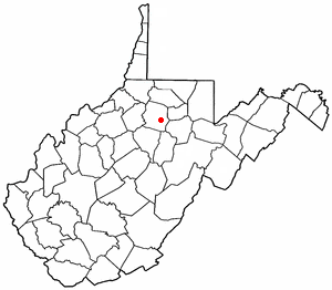 Location of Stonewood, West Virginia