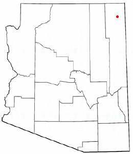 Location of Round Rock, Arizona