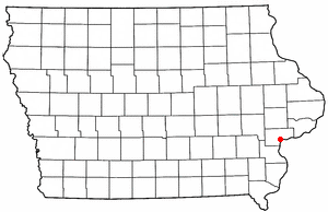 Location of Muscatine, Iowa