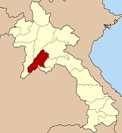 Map of Laos highlighting the province