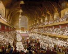 George IV's coronation banquet was held in Westminster Hall in 1821. It was the last such banquet ever held.