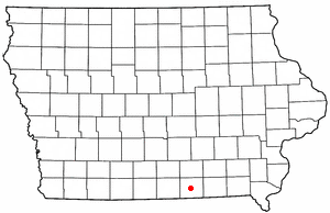 Location of Centerville, Iowa