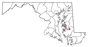 Location of East New Market, Maryland