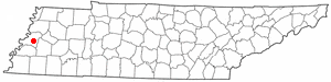 Location of Ripley, Tennessee