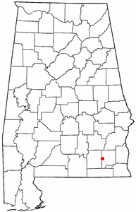 Location of Fort Rucker, Alabama