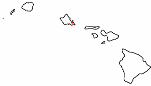 Location of Maunawili, Hawaii
