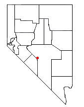 Location of Tonopah, Nevada