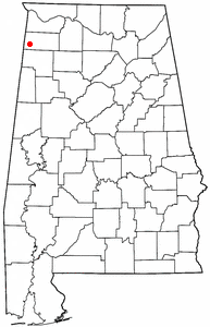 Location of Vina, Alabama