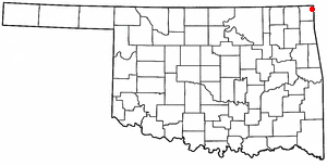 Location of Peoria, Oklahoma