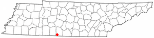 Location of Minor Hill, Tennessee