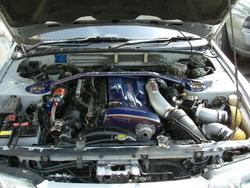 Twin-Turbo inline-six cylinder DOHC motor (RB26DETT) from an R32 Skyline GTR