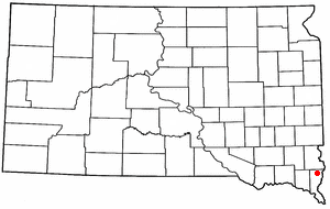 Location of Alcester, South Dakota