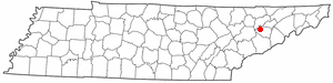Location of New Market, Tennessee