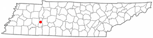 Location of Parsons, Tennessee