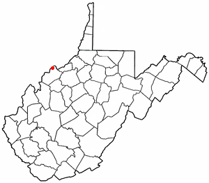 Location of Boaz, West Virginia