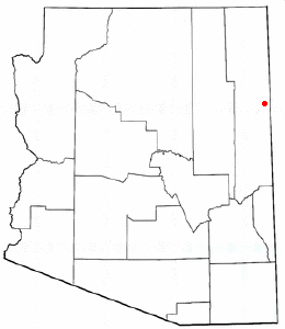 Location of Houck, Arizona