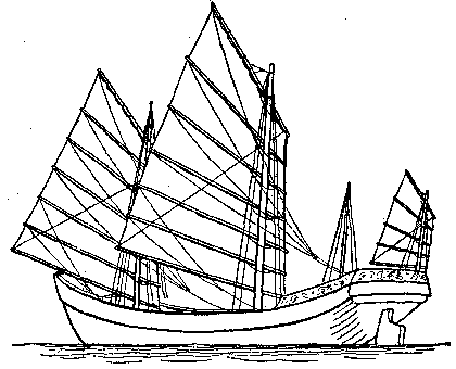 Fig. 4. picture of a Four-masted Junk.