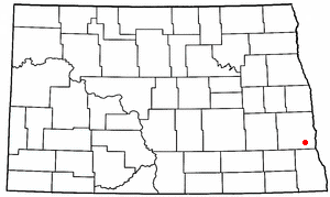 Location of Davenport, North Dakota