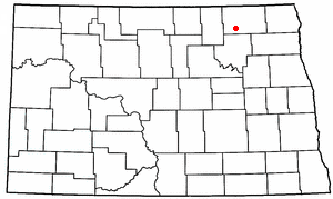 Location of Alsen, North Dakota