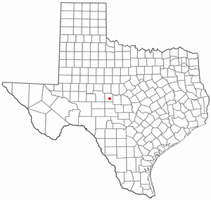 Location of Eden, Texas