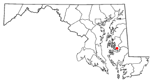 Location of Trappe, Maryland
