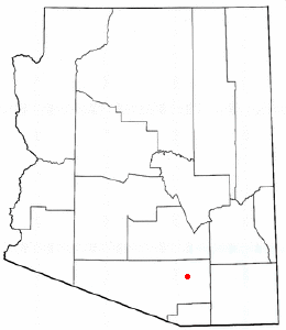 Location of Tucson, Arizona