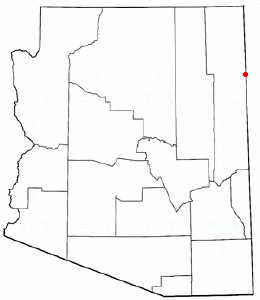 Location of Window Rock, Arizona