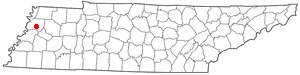 Location of Dyersburg, Tennessee